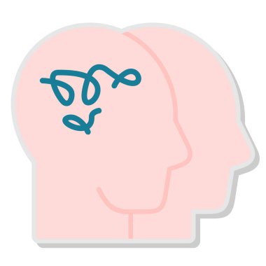 insan organı ikon vektör illüstrasyon tasarımı ile renk beyni