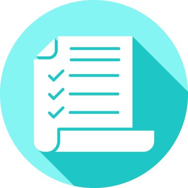 Kontrol listesi. Web simgesi vektör illüstrasyonu