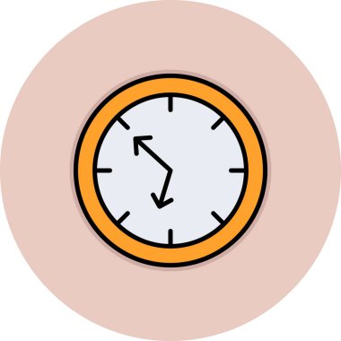 Zaman simgesi vektör illüstrasyonu