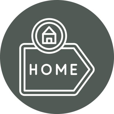 ev vektörü glyph çember tasarımı