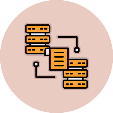Sunucu. Web simgesi basit illüstrasyon