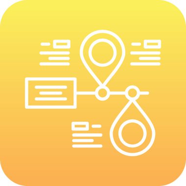 Vektör konumu simge illüstrasyonu