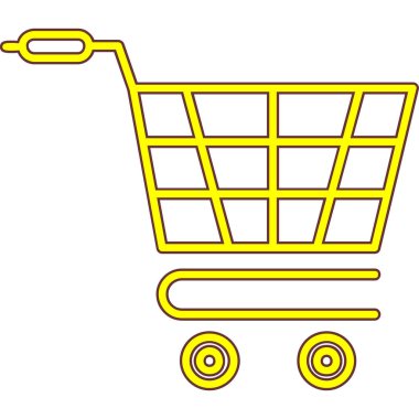 Beyaz arkaplanda sarı araba