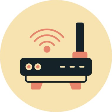 Kablosuz. Web simgesi basit illüstrasyon