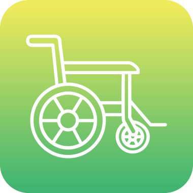 tekerlekli sandalye vektör simgesi modern basit illüstrasyon