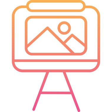 Fotoğraf. Web simgesi basit illüstrasyon