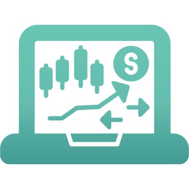 finansal rapor simgesi. vektör biçimi, yuvarlak açıları, yumuşak mavi renkleri ve beyaz arkaplanı olan çift renkli düz ikonik semboldür..
