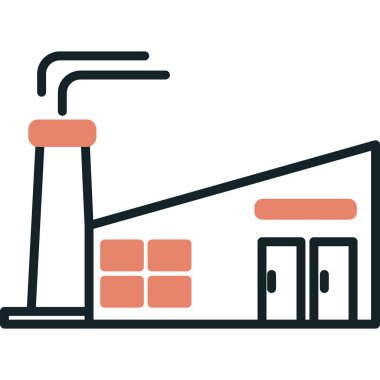 Fabrika simgesi modern vektör illüstrasyonu