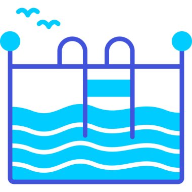 Havuz. Web simgesi basit illüstrasyon