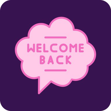 Tekrar hoş geldiniz vektör sancak tasarımı illüstrasyonu