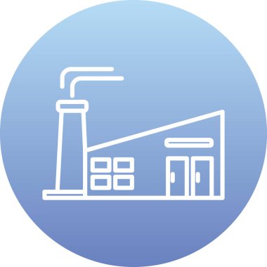 Moda tarzında izole edilmiş fabrika simgesi