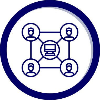 şebeke. Web simgesi basit illüstrasyon