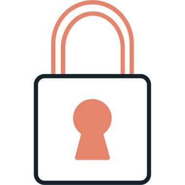 düz vektör simgesini kilitle