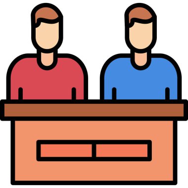 Bir toplantının vektör illüstrasyonu