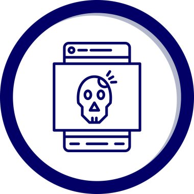 Öldüler. Web simgesi basit illüstrasyon