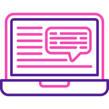 Sohbet mesajı vektör illüstrasyonu