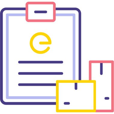 belge dosya simgesi vektör illüstrasyonu