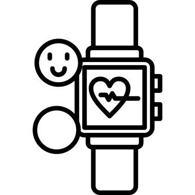 akıllı saat simge vektör illüstrasyonu