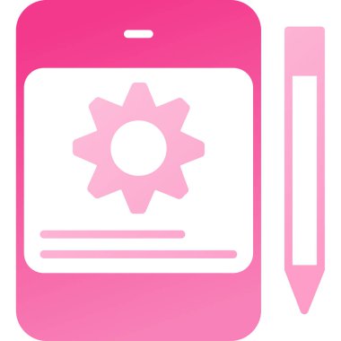 Mobil ayarlı vektör modern düz simge