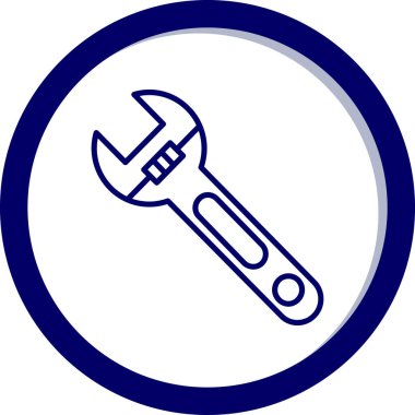 İngiliz anahtarı web simgesi basit vektör illüstrasyonu