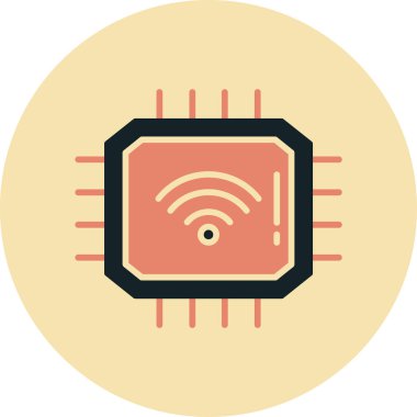 Kablosuz. Web simgesi basit illüstrasyon