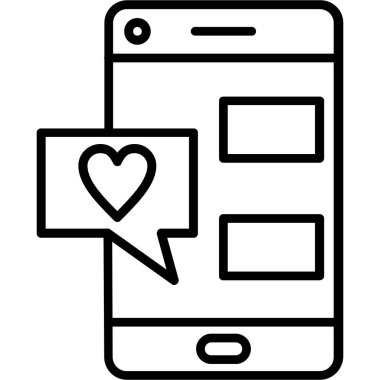 Mobil ileti simge vektör çizim