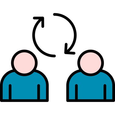 bir grup insan ikonu. Topluluk vektör simgesinin özet grubu düz izole edilmiş