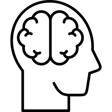 İnsan beyin vektörü çizimi