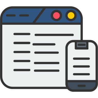 Belge. Web simgesi basit illüstrasyon