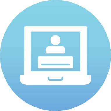 Bilgisayar. Web simgesi basit illüstrasyon