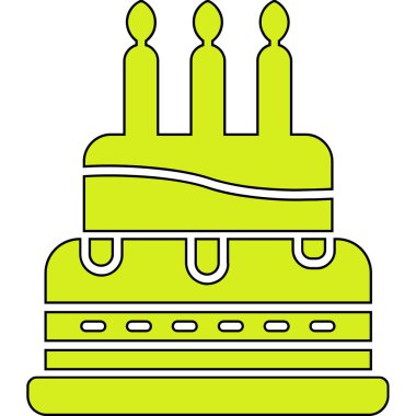 Kek. Web simgesi basit illüstrasyon