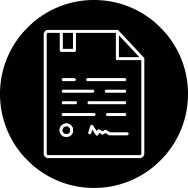 Belge. Web simgesi basit illüstrasyon