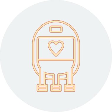 sırt çantası simgesi vektör illüstrasyonu