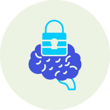 Bulut simgesi ile beynin vektör illüstrasyonu