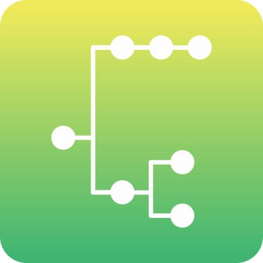 Yeşil ve beyaz bir ikonun vektör illüstrasyonu