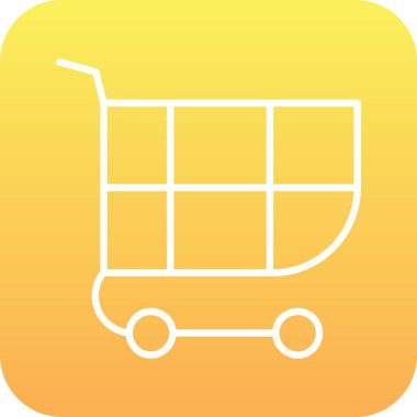 Basit alışveriş arabası simgesi tasarımı