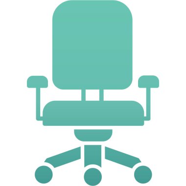 Ofis sandalye simge, düz stil