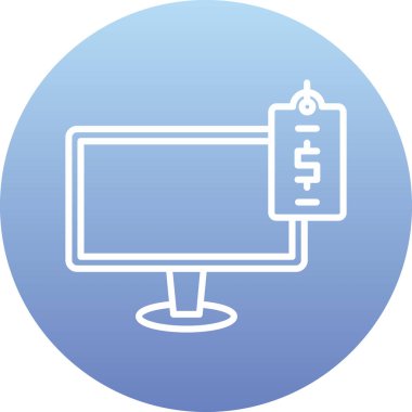 Monitör. Web simgesi basit tasarım