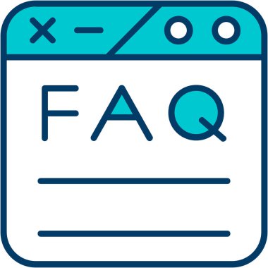 Faq simge vektör illüstrasyonu