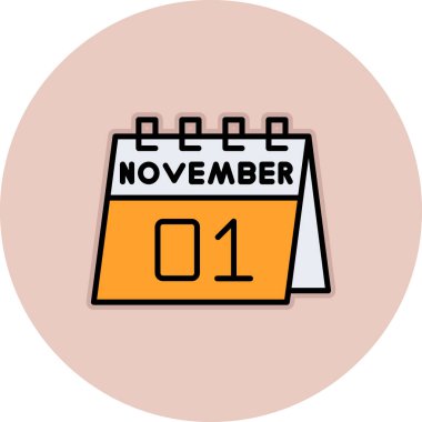 Kasım takviminin 1 Kasım takvimi simgesi