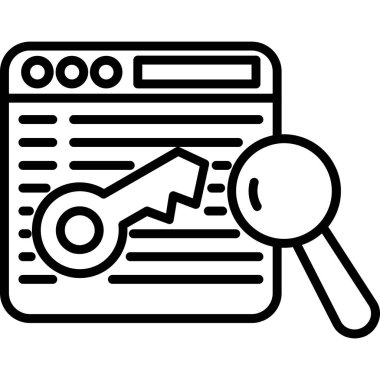 veri analiz simgesi. Beyaz arkaplanda izole edilmiş web tasarımı için veri analiz vektör simgesinin basit çizimi