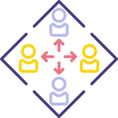 İş ve finans simgesinin vektör illüstrasyonu