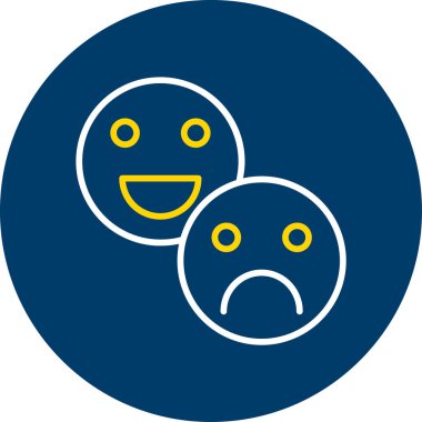 Smiley simgesi, vektör illüstrasyonu