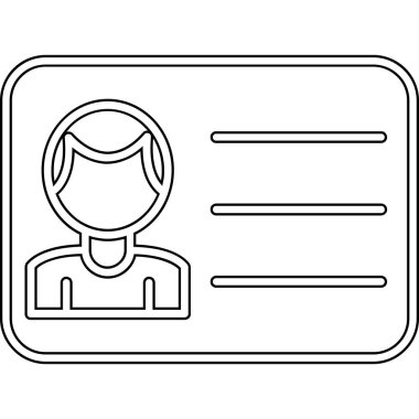 Kimlik kartı olan adam.