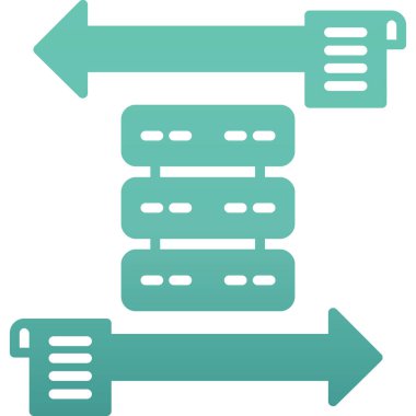 veritabanı. Web simgesi basit illüstrasyon