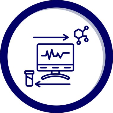 Tıbbi ve bilimsel çalışmaların web simgesi, düzenlenebilir vektör illüstrasyonu