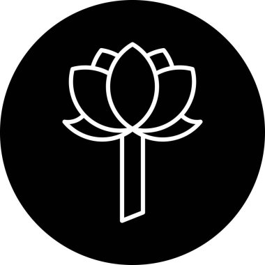 Çiçek. Web simgesi basit illüstrasyon