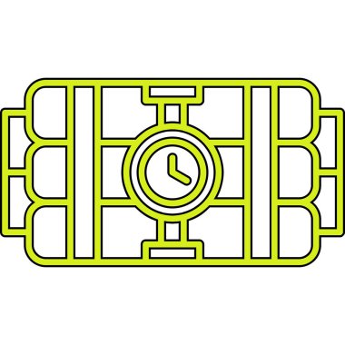 Bir saatin vektör illüstrasyonu