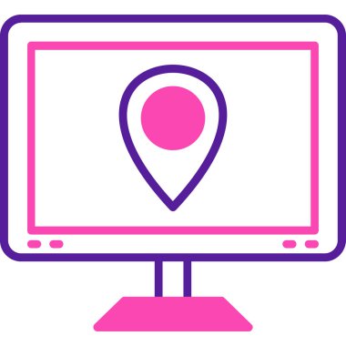 Konum haritası. Basit illüstrasyon