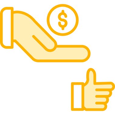 Dolar. Web simgesi basit illüstrasyon